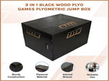 3 IN 1 Black Wood Plyo Games Plyometric Jump Box V63-822371