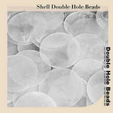300 Pcs 2 Inch Round Capiz Shells with 2 Holes Round Natural Shell White Shells for Wind Chimes V1366-AZ2-W-14608