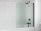 70cm Frameless Glass Bath Screen Modern Wall Channel in White for Stylish Bathroom Upgrade V63-852971
