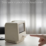Retro Computer Style Desktop Maclock - Interactive Floppy Disk Switch, 5 Alarm Settings, 3 Display V888-ELOSUNG49401