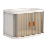 Storage with Lids, Stackable Collapsible Desktop Plastic Storage Box, Multifunctional Storage V1192-AZ-W-29323