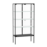 Stacked Glass Display Cabinet Steel 4 Tier 160cm DBOX1003-4-D-BK