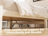 Artiss Bed Frame King Single Size Wooden Platform with 2 Storage Drawers White WBED-G-001KS-WH-DRAW