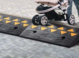 Rubber Curb Ramp 2 Pack, 12.7 cm Rise Height Heavy-Duty 15 tons Load Capacity Threshold Ramps, V952-SJDLYPDGB2190CQUPV0