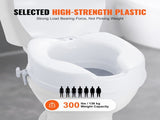 Raised Toilet Seat, 100 mm Height Raised, 136 kg Weight Capacity, Universal Toilet Seat Riser, Screw V952-LBSDSJGMTZDW0KLIAV0