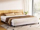 Artiss Bed Frame King Size Metal Grey MASON BED-BASE-MASON-K-GR