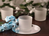 40 Pack Frosted White Glass Votive Candle Holders for Candle Making Kit Tealight Candles Cup Home V382-FHX40