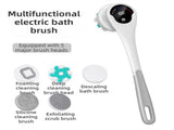 Grey Electric 360&degRotating Shower Brush with Long Handle for Back Scrubbing - IPX7 Waterproof V888-ELOSUNG45099