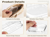 30PCS Press On Nail Cases, Clear Plastic Nail Display Boxes with 90 Adhesive Tabs, Square Organizer V1192-AZ-W-18465
