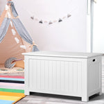 Keezi Kids Toy Box Chest Storage Blanket Children Clothes Room Organiser White FURNI-G-TOY213-WH