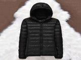 Women's Packable Down Jacket Lightweight Puffer Jacket Hooded Winter Coat Red XL V1192-AZ-W-33066