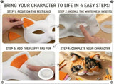 37 Pcs Therian Mask Kit, White Cat Masks DIY to Paint Furry Animal Mask for Halloween Masquerade V1237-ZY00B0DT9LYFN3