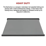 4.0m x 3.0m Retractable Folding Arm Awning Heavy Duty Full Cassette Motorised V63-821223
