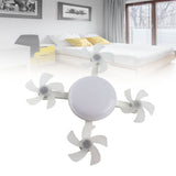 Ceiling Fan with and Remote E26 E27 3 Speeds 3 Colors 2 Timers Quiet Foldable Modern LED Fan V1294-YM0901-3119250023612