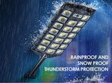 80000LM 5000W Black Solar Street LED Light with Radar Sensor and Remote Control for Outdoor Use V178-59181