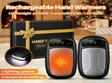 2PCS of rechargeable hand warmers with COB lights, featuring rapid heating, 3djustable modes,nd V1232-BXSNSQ001