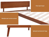 Artiss Bed Frame Queen Size Wooden Bed Base Walnut SPLAY WBED-SPLAY-Q-WAL-AB