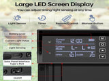 CARLA HOME Automatic Chicken Coop Door Solar Powered with 4 Mode Timer & Light Sensor, Anti-Pinch & LSB-36375