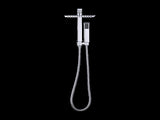 WELS 8" Rain Shower Head Set Square Dual Heads Faucet High Pressure Hand Held V63-828021