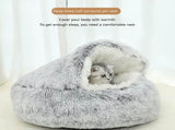 Darzheoy Calming Dog Beds & Cat Cave Bed with Hooded Cover, Removable Washable Round Beds for Small V1189-WXFWAL-20260326-03170