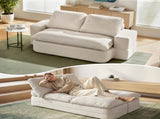 Artiss Convertible Folding Sofa Bed 30D High-Density Foam Boneless Couch with Corduroy Sleeper Couch SBED-E-FLD04-2S-BG