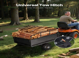 Garden Utility Trailer, 17 Cu. Ft & 272 kg Capacity, ATV UTV Hauling Trailer, Tow Behind Steel Dump V952-HYTCHSTPK17CFT3NV001V0