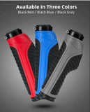 Bicycle Grips MTB Road Bike Double Lock Rubber Handlebar Grips Anti-Slip Rock Bros BLUE V382-GRIPANTISLIPBLUE