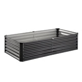 Metal Raised Garden Bed, 6 x 3 x 1.5 ft Outdoor Galvanized Box, with Open Bottom, Large V952-JSFXZZCZFXSHLZRC4V0