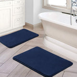 Bath Mat Memory Foam Set Bathroom Rug Flannel Velvety Luxury Extra Soft and Absorbent Non Slip Rugs V1259-DP01-A-4445