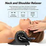 Adjustable Inflatable Cervical Traction Pillow PU Foam Neck Stretcher & Massager with Air Pump V888-ELOSUNG47467