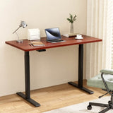 Artiss Standing Desk Motorised Dual Motor Walnut 120CM HASD-268-BKDF-WADB-120