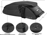 Waterproof Bike Trunk Bag 8 Liter, Black Rear Rack Bag with Reflective Elements and Detachable V1237-ZY-924-063
