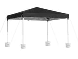 Instahut Gazebo 2x2m Outdoor Patio Garden Marquee Shade w/ Base Pods Black GAZEBO-T-2X2-F-EC-BK-BASE