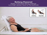 EQUIPMED Motorised Bath Lift Chair, Electric Battery Operated Reclining Seat, Bathing Aid for V219-HCHSHWEQ6PWA