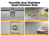 Cefito Kitchen Sink 304 Stainless Steel Bar Sink Millet Grain Water Basin Sink SINK-RG-6845T-SI
