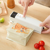 **1pc white Portable Wireless Vacuum SealerUSB Charging Compact Design, One-Touch Sealing for V1102-ZKFKJ001