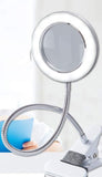 Lighting LED 8X Magnifying Lamp with Metal Clamp 360&deg Flexible Gooseneck and USB Plug Design for V178-91983