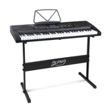 Alpha 61 Keys Electronic Piano Keyboard Digital Electric w/ Stand Lighted Black EK-KL-91M-BK-H