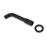 Matt Black Round Wall Mount Basin Faucet Bubble Water Outlet Bath Tub Spout Set V1233-SP902BL