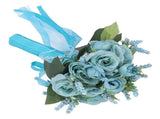Wedding Bouquet Simulation Artificial Rose Lifelike Green Leaves Modern Elegant Rose for Wedding V1294-YM0512-3115220119612
