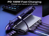 CHOETECH HUB-M77-GY PD100W 5-in-1 USB-C PDHDMIUSB 3.0A/FUSB2.0 Steam Deck Docking Station V28-ELECHOHUBM77GY