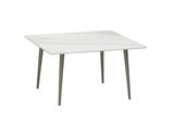 White Sintered Stone Dining Table With Black Legs For Modern Interiors V767-JJ-XZ329-BLB-V1