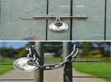 Keyed Alike Disc Padlock 4 Pack, Stainless Steel Discus Lock with 3/8 Inch Shackle for Garages, V1189-LC-RY-00009