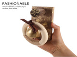 WHAMVOX Wooden Brass Doorbell Shopkeeper Bell for Door Opening Entrance Wood Doorbell Wind Chime V1189-WXFWAL-20260326-02295