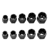 Removal 10pcs Damaged Bolt Nut Remover Tool Kit Damaged Bolt Removal Set Damaged Bolt Nut V1369-AZ3-W-15990