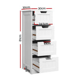 Artiss 4 Chest of Drawers - LEESA White FURNI-P-CAB-4D-WH