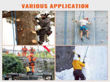 12.7mm Static Climbing, 45.7M Outdoor Rock Climbing 30KN Breaking Tension, Fiber V952-DSJLSLSXWS15D8FTZV0