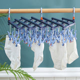 Plastic Folding Multi Head Drying Rack Multi Clips Socks Underwear Hanger Windproof Multifunctional V1294-YM0716-3117220156311