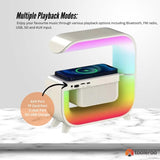 Bluetooth Rechargeable Speaker - Wireless Phone Charging LED Lamp Alarm Clock V238-SUPDZ-40832907182160