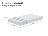 25cm King Single Reversible Gel Memory Foam Mattress BedStory Medium & Firm XFGH-MA-H-MF-25-KS-WH
